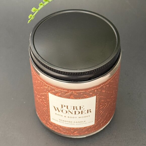 BBW Pure Wonder Bath & Body Works Mason Jar Single Wick Candle - Picture 4 of 10